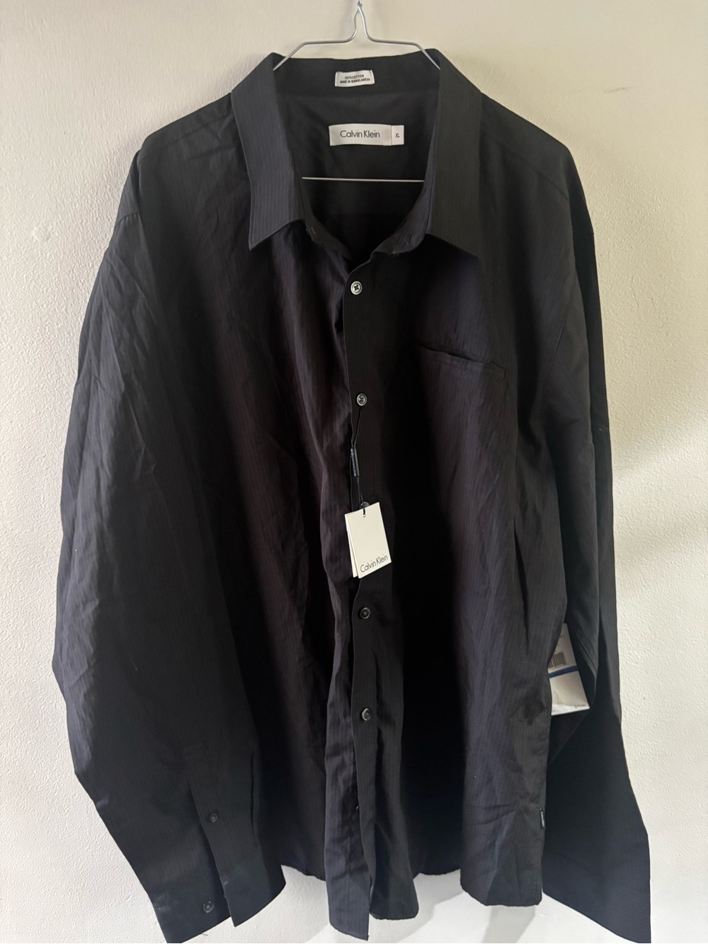 Calvin Klein Men’s Black Long-Sleeve Button Shirt